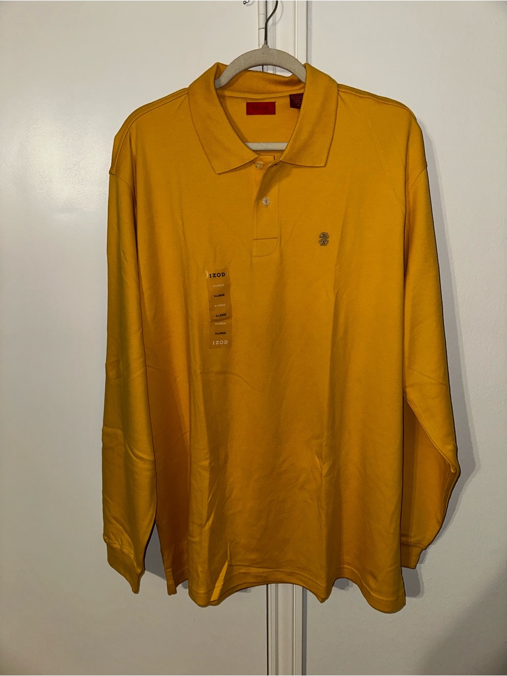 Izod Long Sleeve Polo Shirt - Yellow